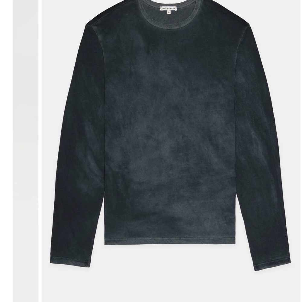 Cotton Sleeve Acid Wash Dark Long Sleeve Shirt